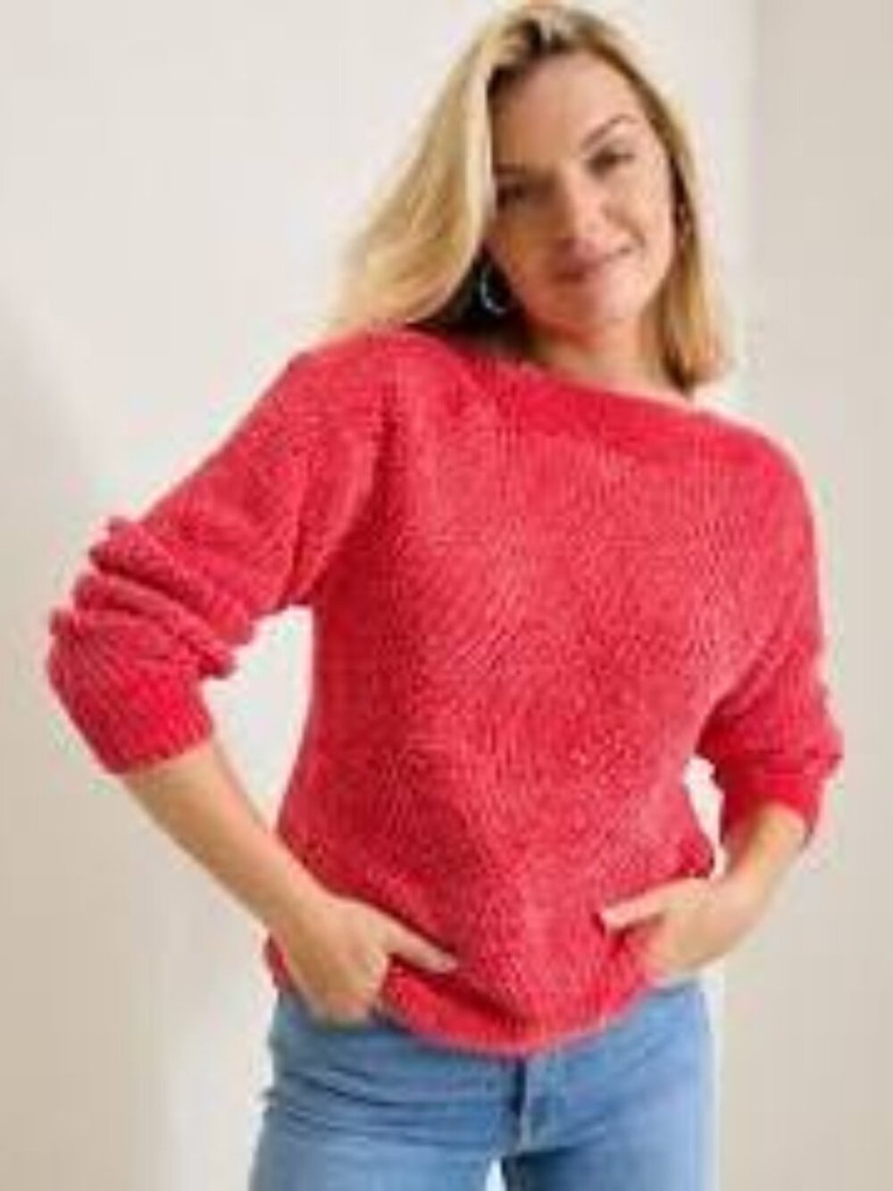 Tommy Bahama Island Luna Chenille Shell Stitch Boat-Neck Sweater